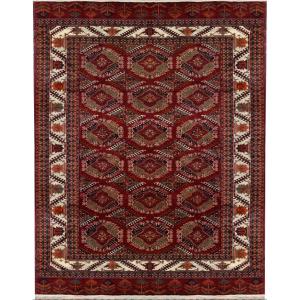 Turkmen Kizil-ayak Bukhara Rug: 2.70 X 1.86 M - Handmade