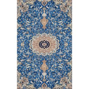 Tapis d'Orient Persan Iran Naïn, Laine Et Soie : 3.20 X 2.10 Mètres