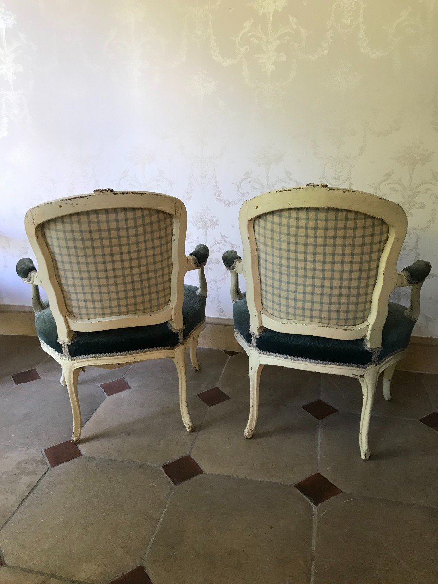 Pair Of Louis XV Armchairs-photo-3