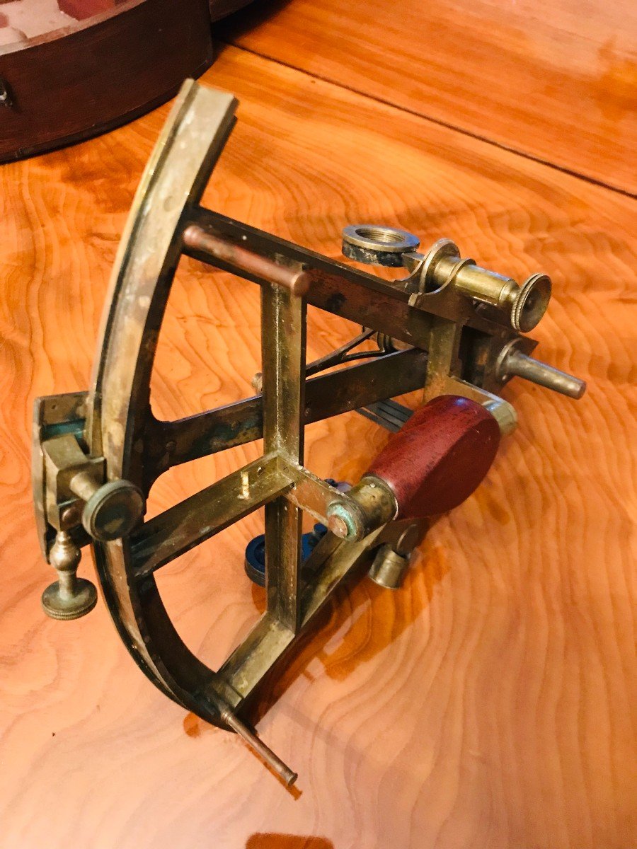 A 19th Century Brass Sextant - Cary London-photo-4