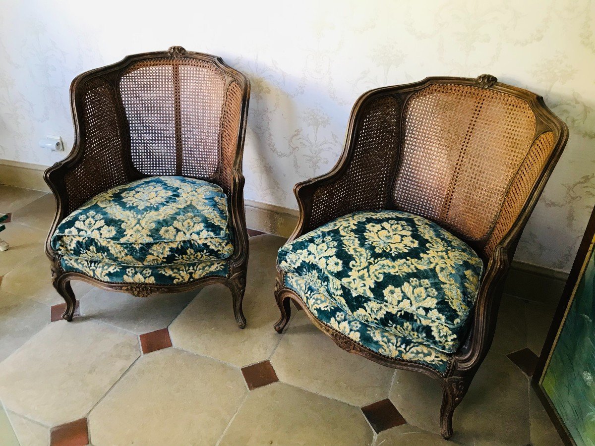 Pair Of Bergeres Louis XV Style