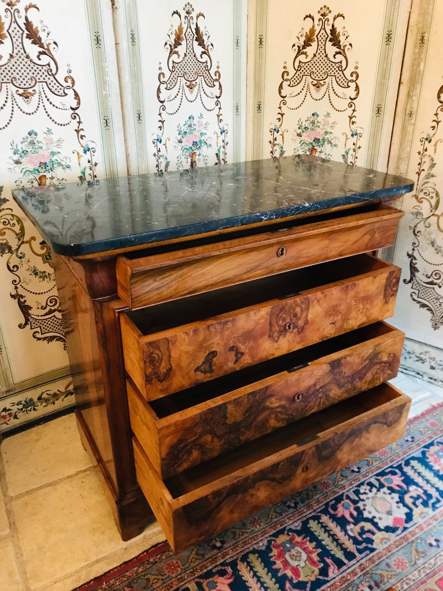 Small Louis Philippe Chest Of Drawers In Walnut-photo-3