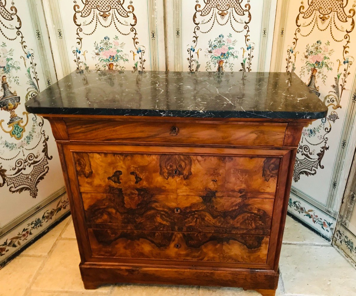 Small Louis Philippe Chest Of Drawers In Walnut