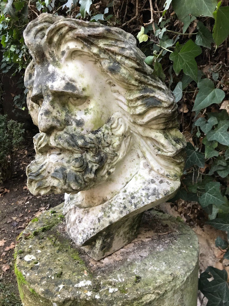 Bust Of A Man In Marble - XXth-photo-4