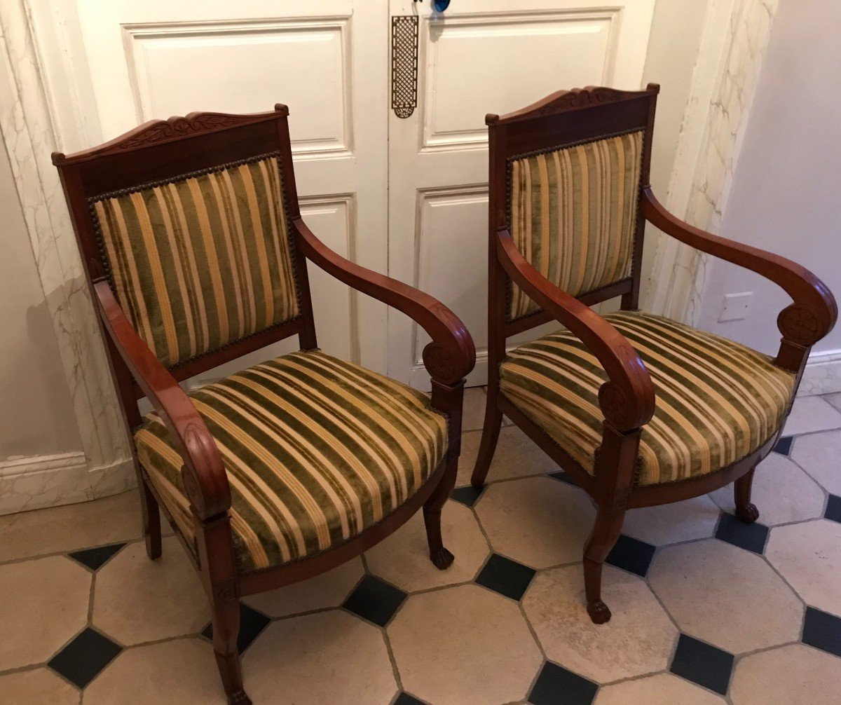 Pair Of Empire Armchairs