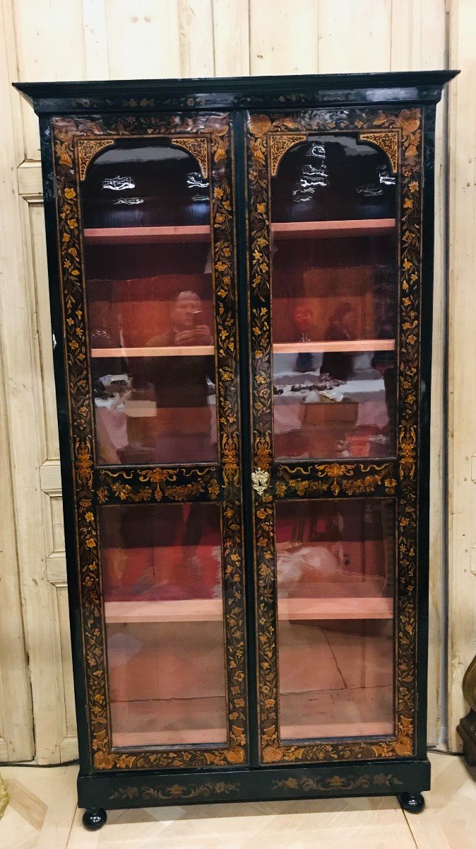 Bookcase In Floral Marquetry, Paris Louisxiv Period