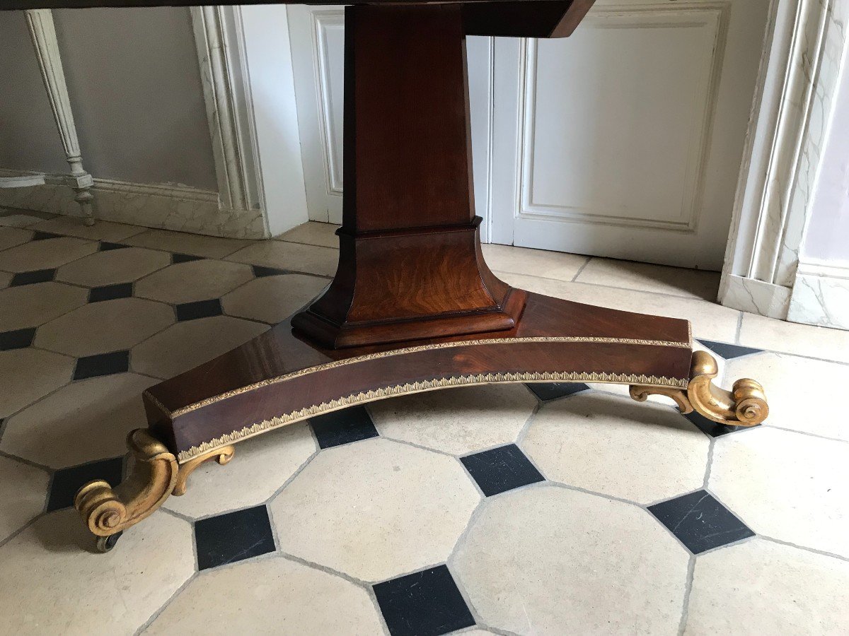 Central Foot Pedestal Table In Mahogany England XIX-photo-4