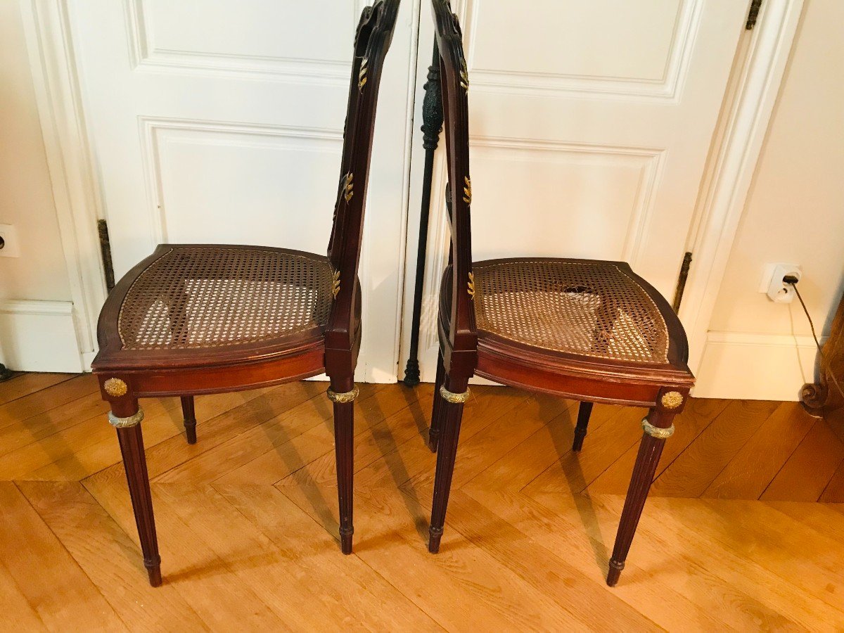 Pair Of Mahogany Chairs By Francois-linke-photo-3