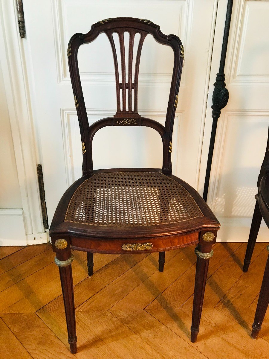 Pair Of Mahogany Chairs By Francois-linke-photo-4