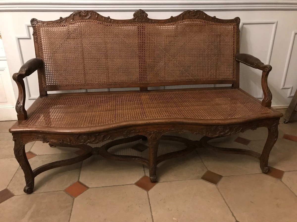 Cane Sofa, Regency Period-photo-3