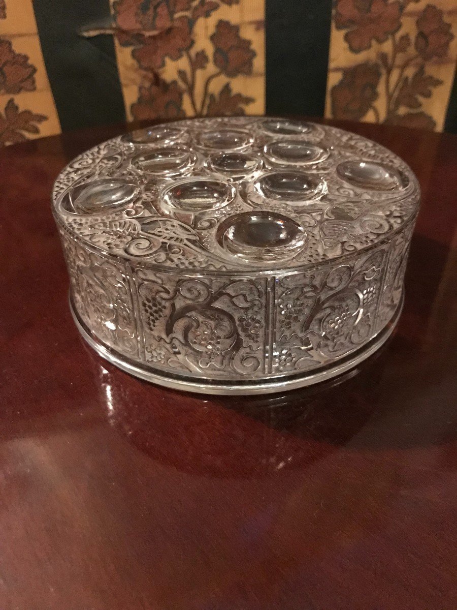 Round Box "roger" Crystal Lalique-photo-2