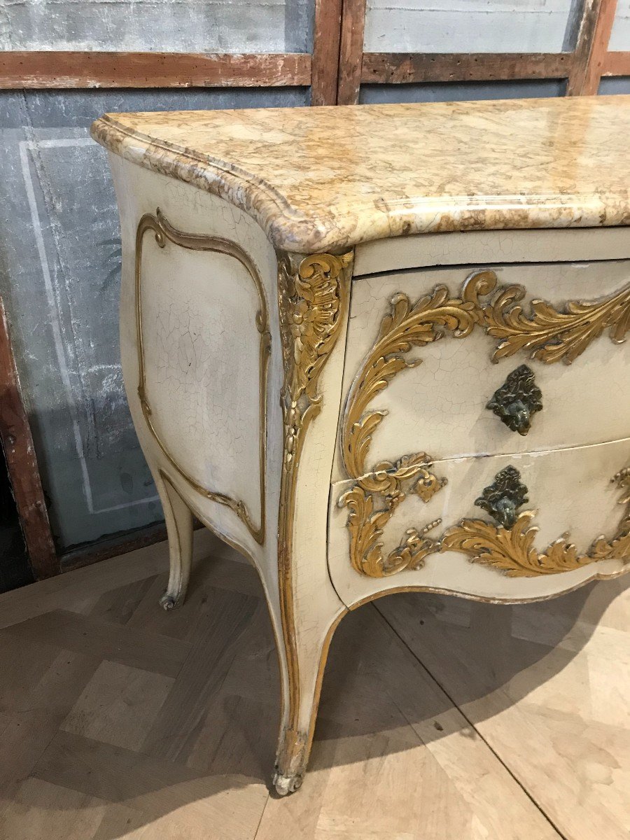 Louis XV Style Commode Lacquered 20th-photo-2