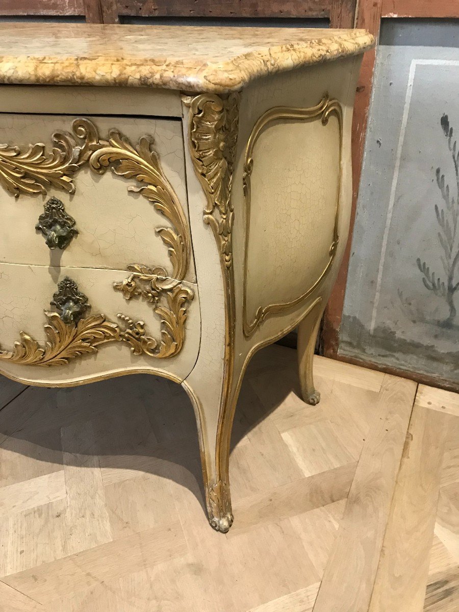 Louis XV Style Commode Lacquered 20th-photo-3