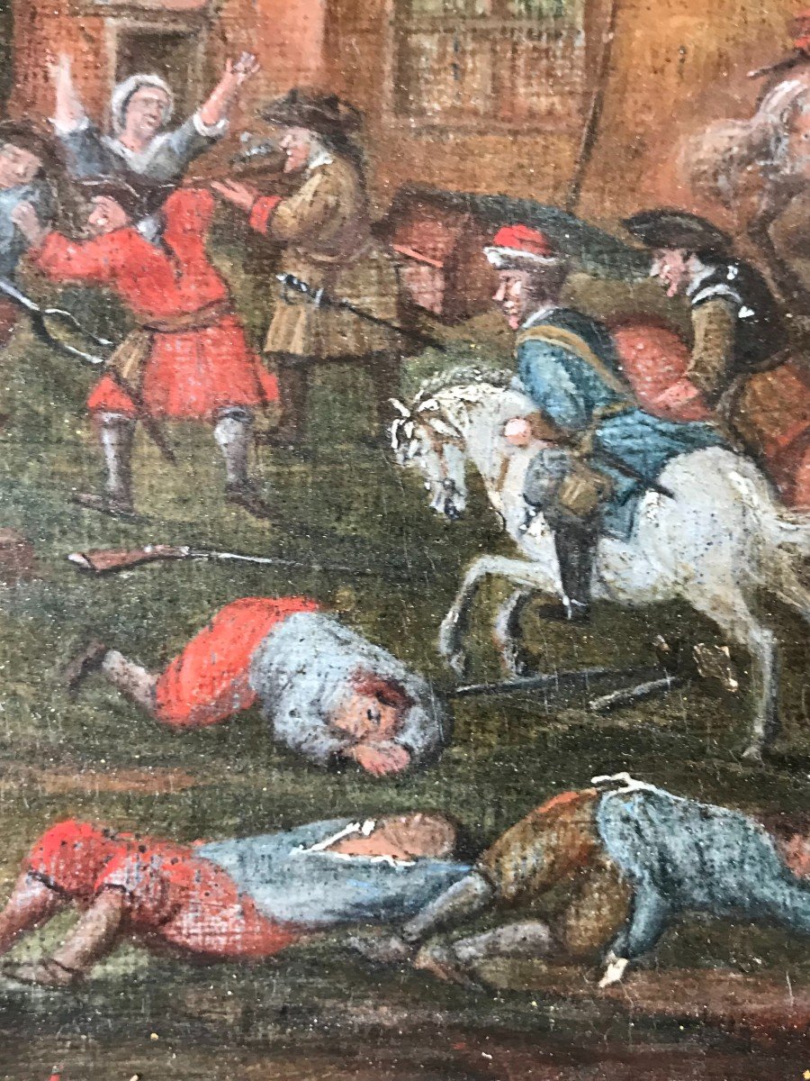 Battle Scene With Villagers In The 17th Century-photo-2
