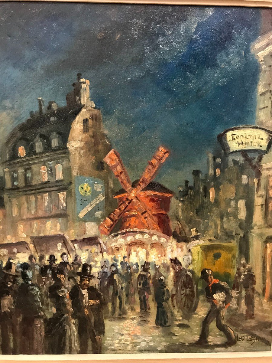 " Le Moulin Rouge"  Hst Par Luc Olivier Lesieur -photo-1