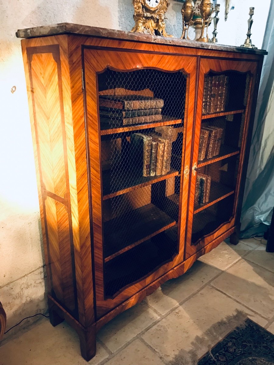18th Century Rosewood Mesh Bookcase-photo-2
