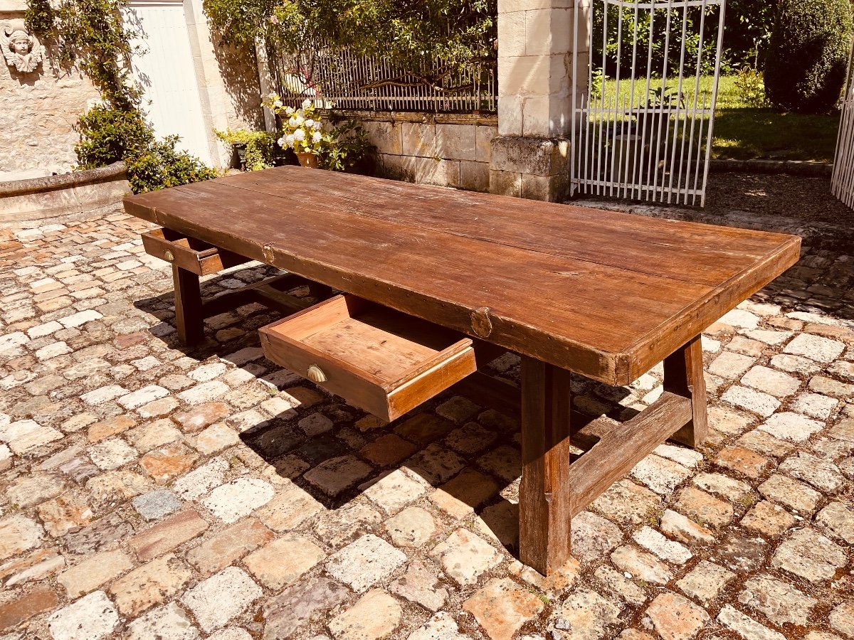 18th Century Beech Castle Refectory Table-photo-4