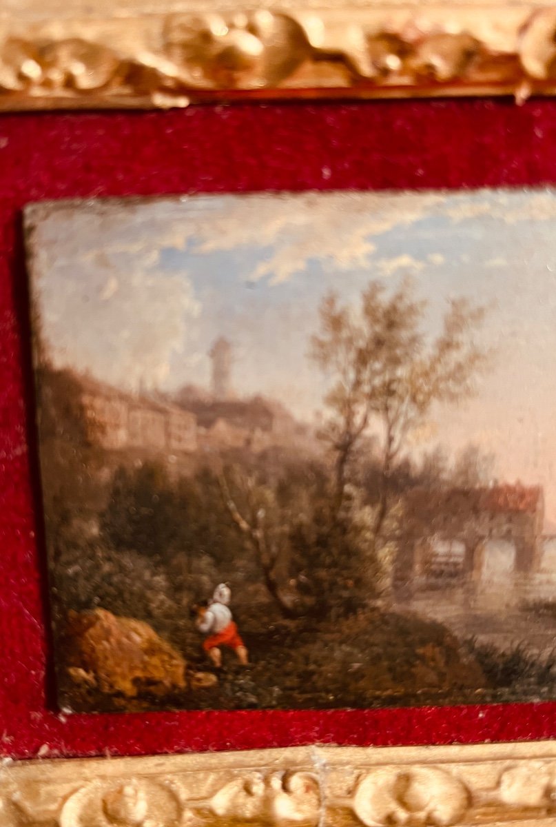 Oil On Copper - 18th Century Landscape-photo-4