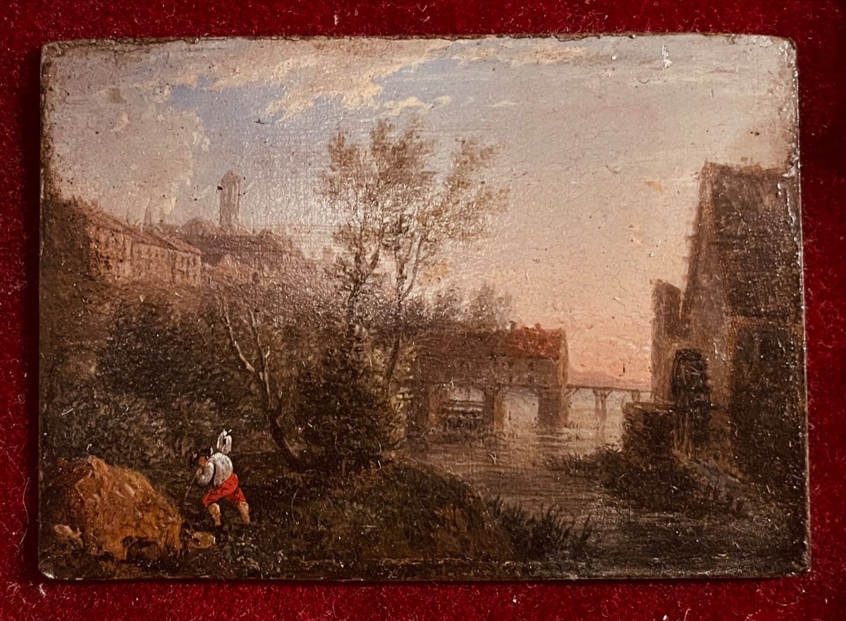 Oil On Copper - 18th Century Landscape-photo-1