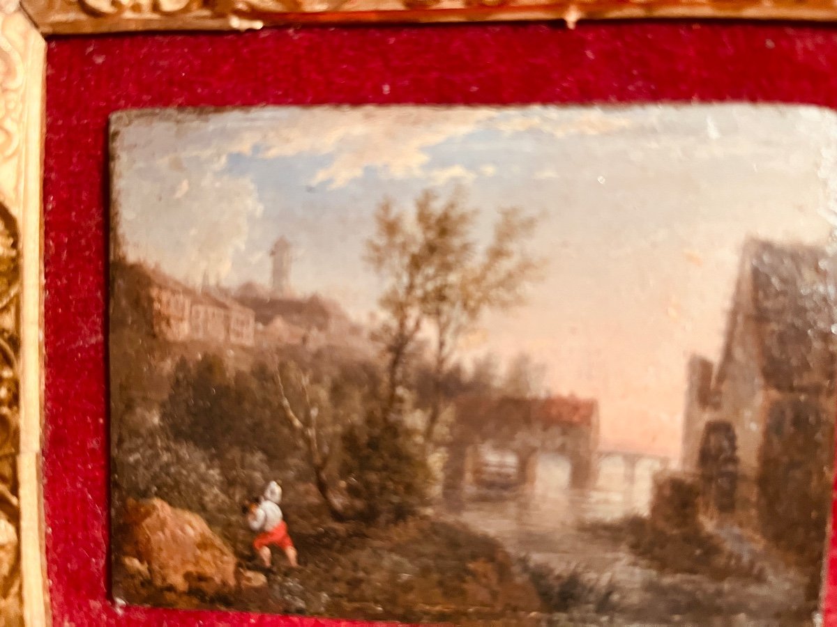 Oil On Copper - 18th Century Landscape-photo-2