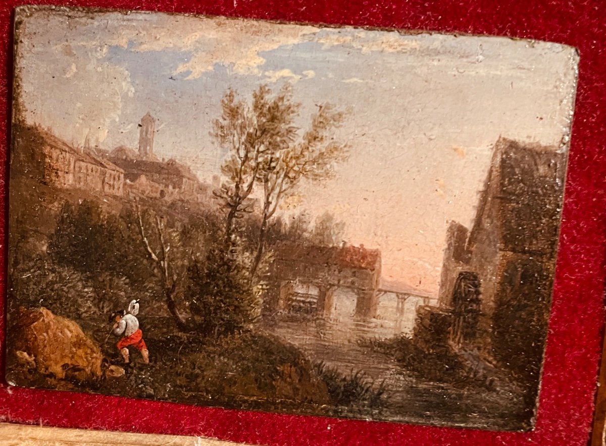 Oil On Copper - 18th Century Landscape-photo-5