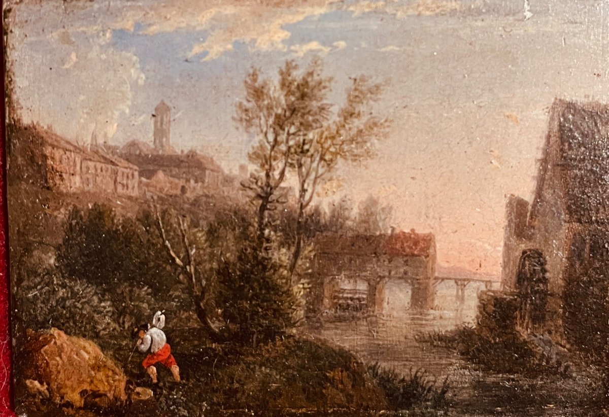 Oil On Copper - 18th Century Landscape-photo-6