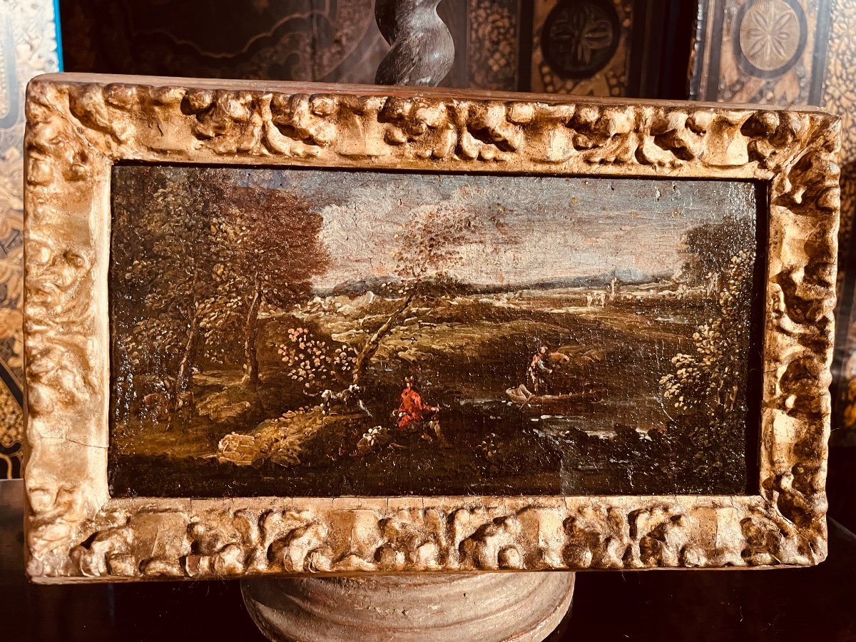 Pair Of 18th Century Italian Landscapes-photo-1