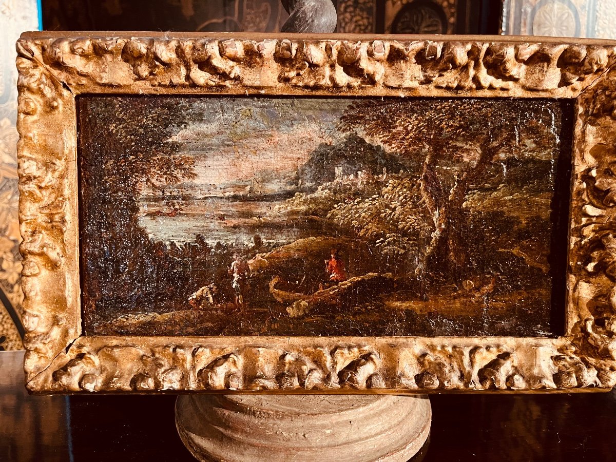 Pair Of 18th Century Italian Landscapes-photo-2