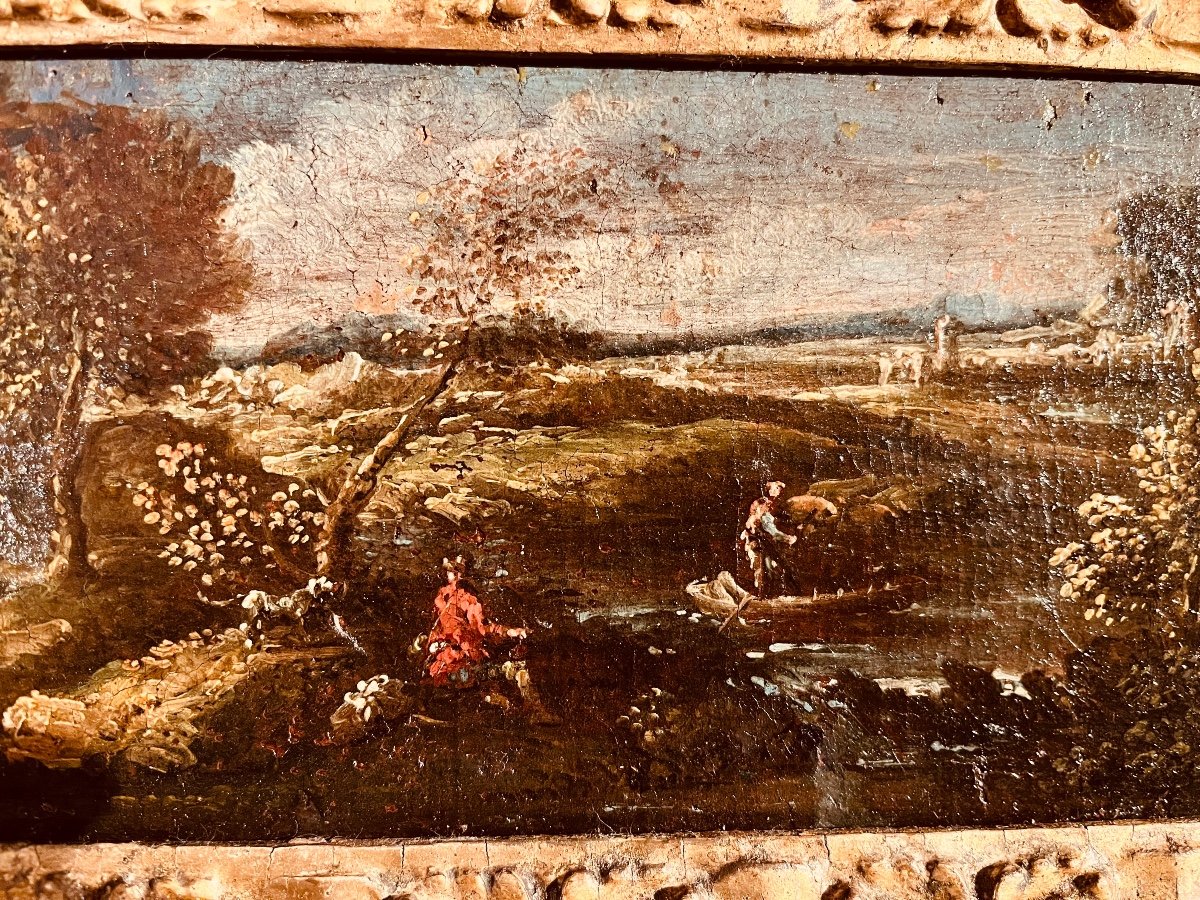 Pair Of 18th Century Italian Landscapes-photo-6