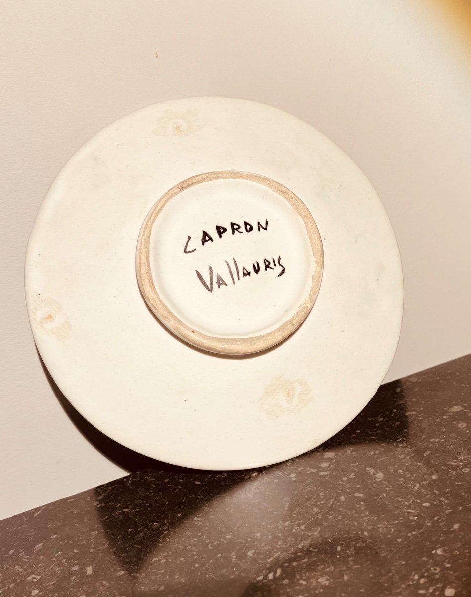 Ceramic Plate By Capron - Vallauris-photo-4