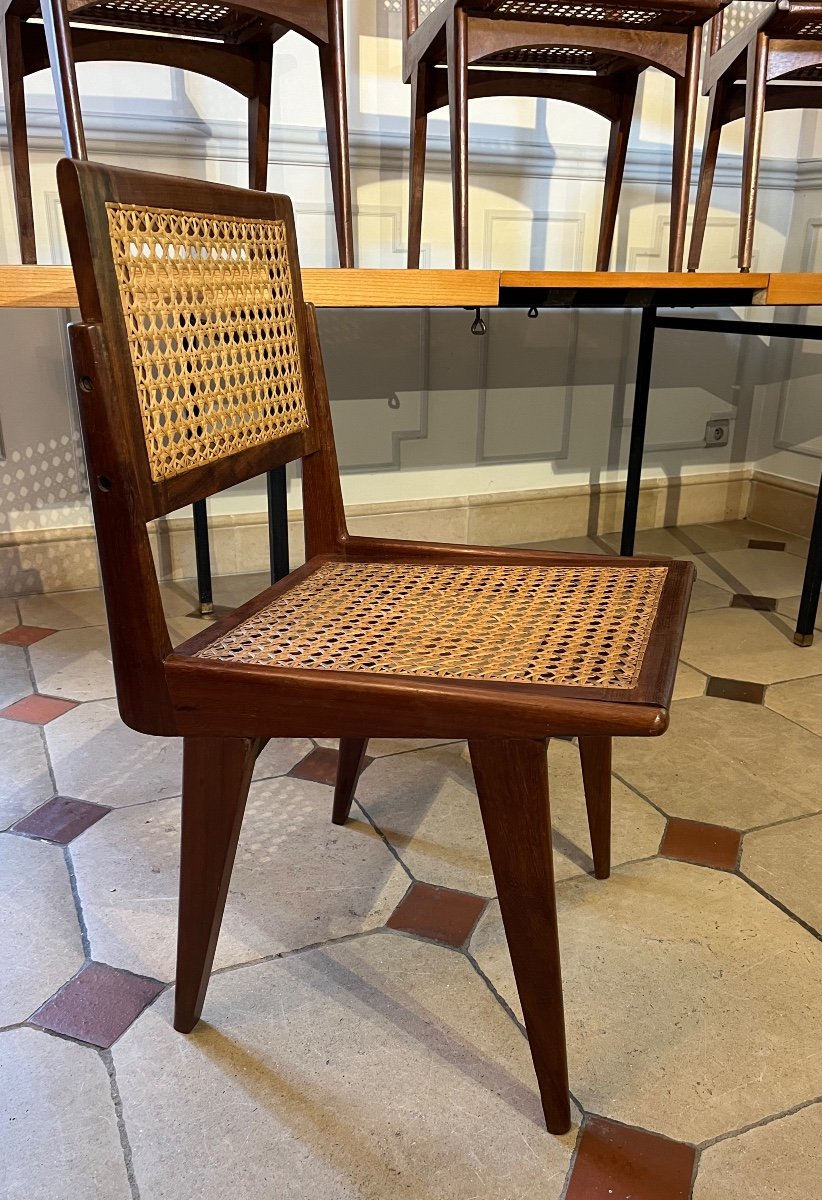 Four Scandinavian Teak Chairs Based On A Model By Le Corbusier-photo-2