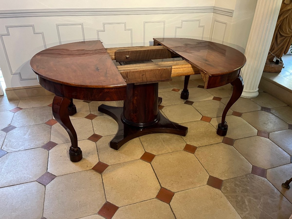 19th Century Mahogany Belt Table-photo-1