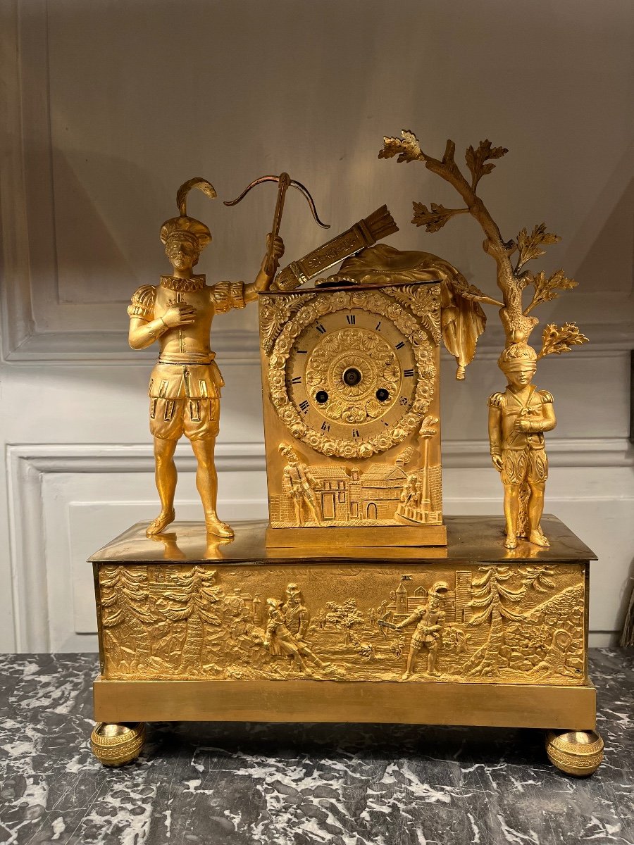 Charles X Period Gilt Bronze Clock