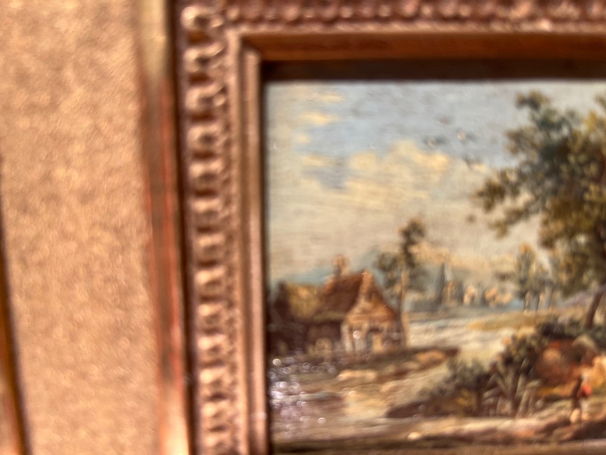 18th Century Landscape - Oil On Panel -photo-4