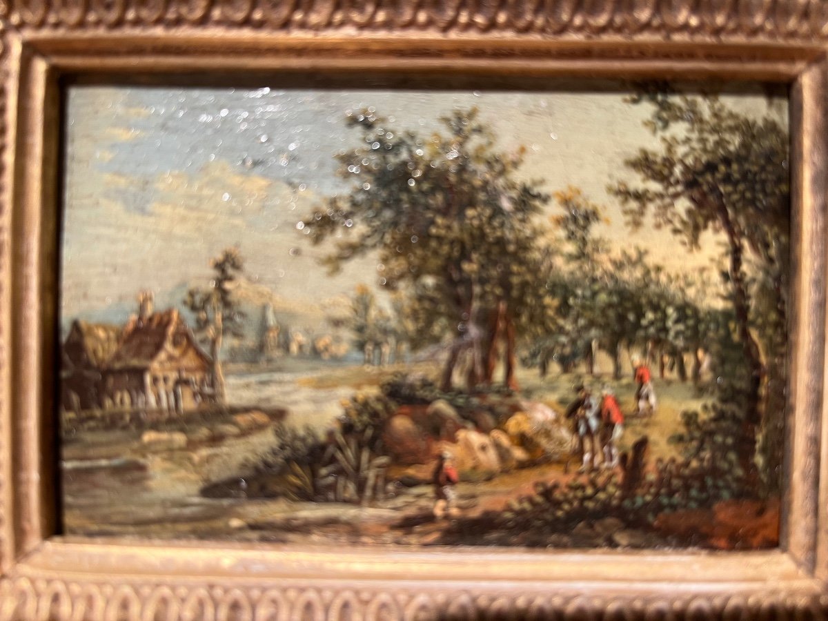 18th Century Landscape - Oil On Panel -photo-4