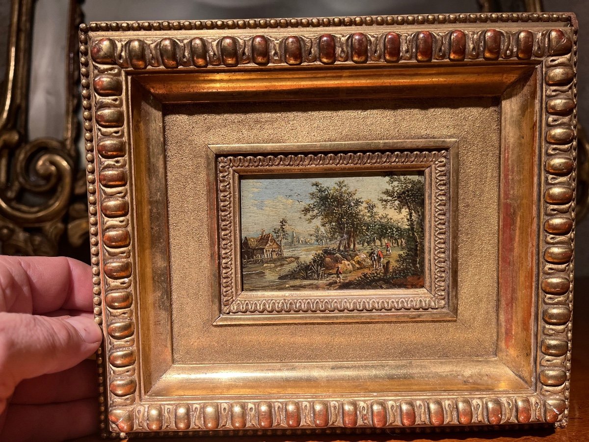 18th Century Landscape - Oil On Panel -photo-5