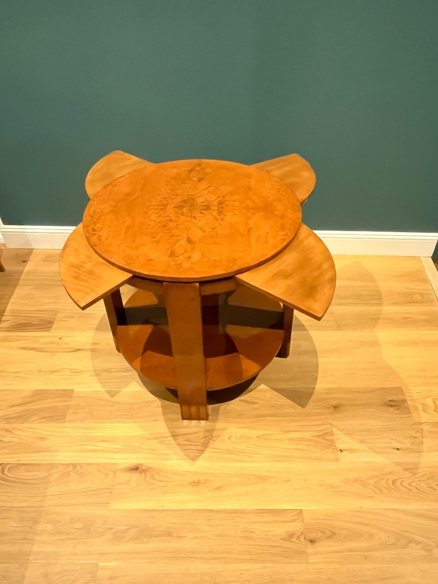 Art Deco Side Table In Thuya Burl -photo-2