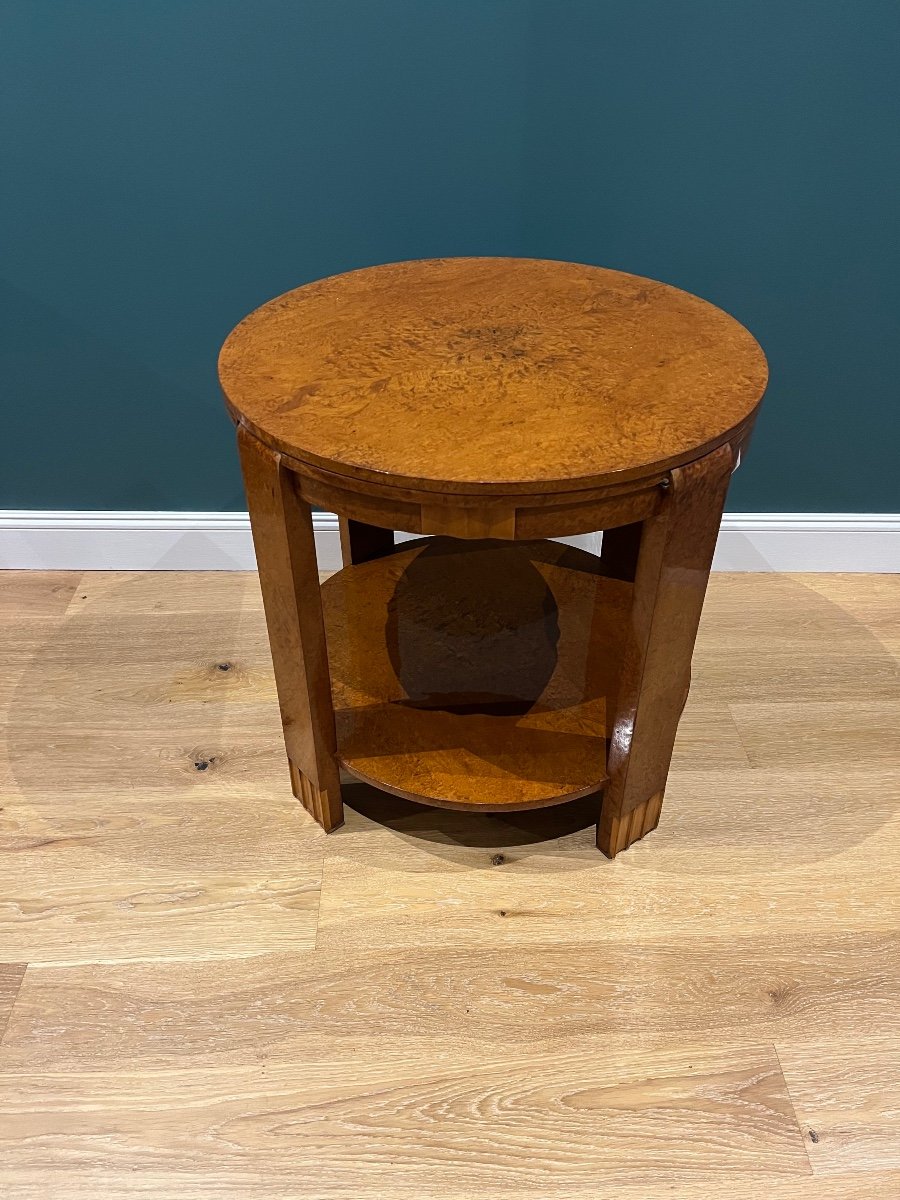 Art Deco Side Table In Thuya Burl -photo-3