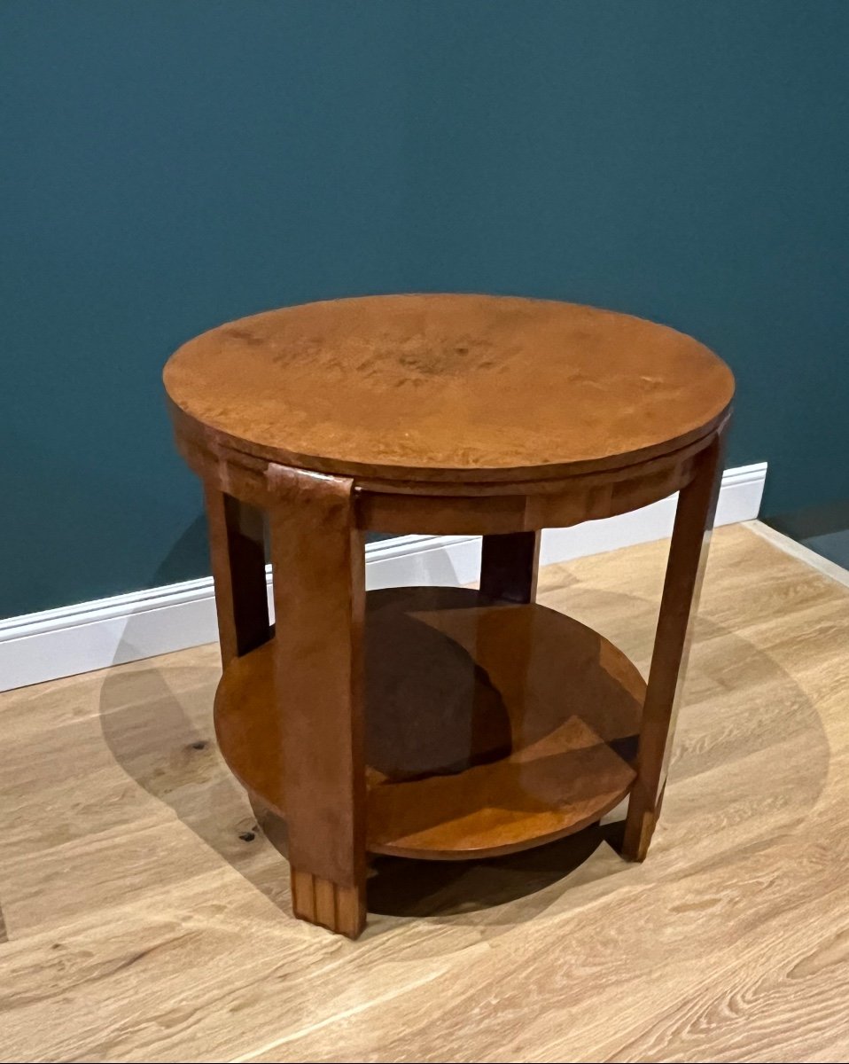 Art Deco Side Table In Thuya Burl 