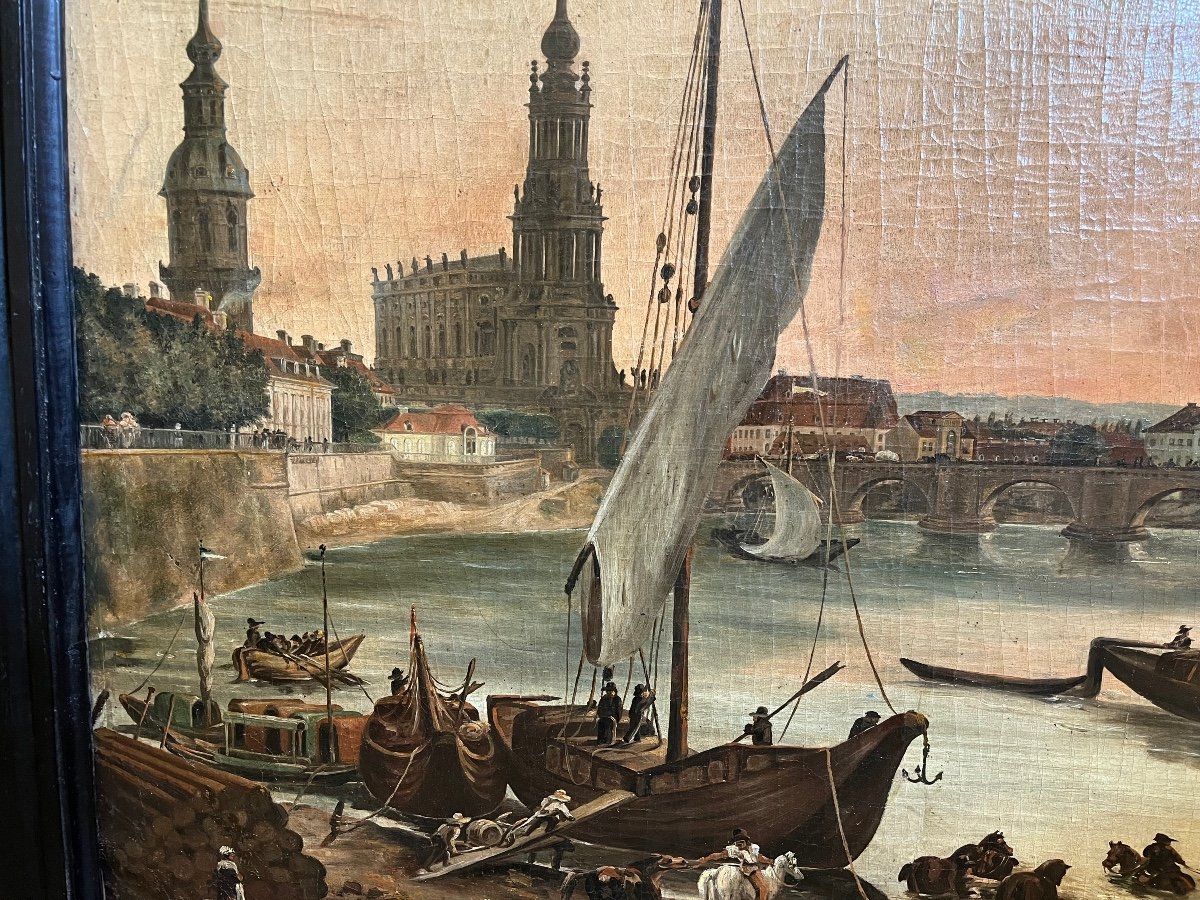 View Of The Port Of Dresden In The 19th Century -photo-2