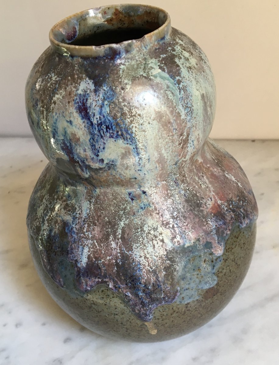 Glazed Stoneware Vase - Grem-photo-3