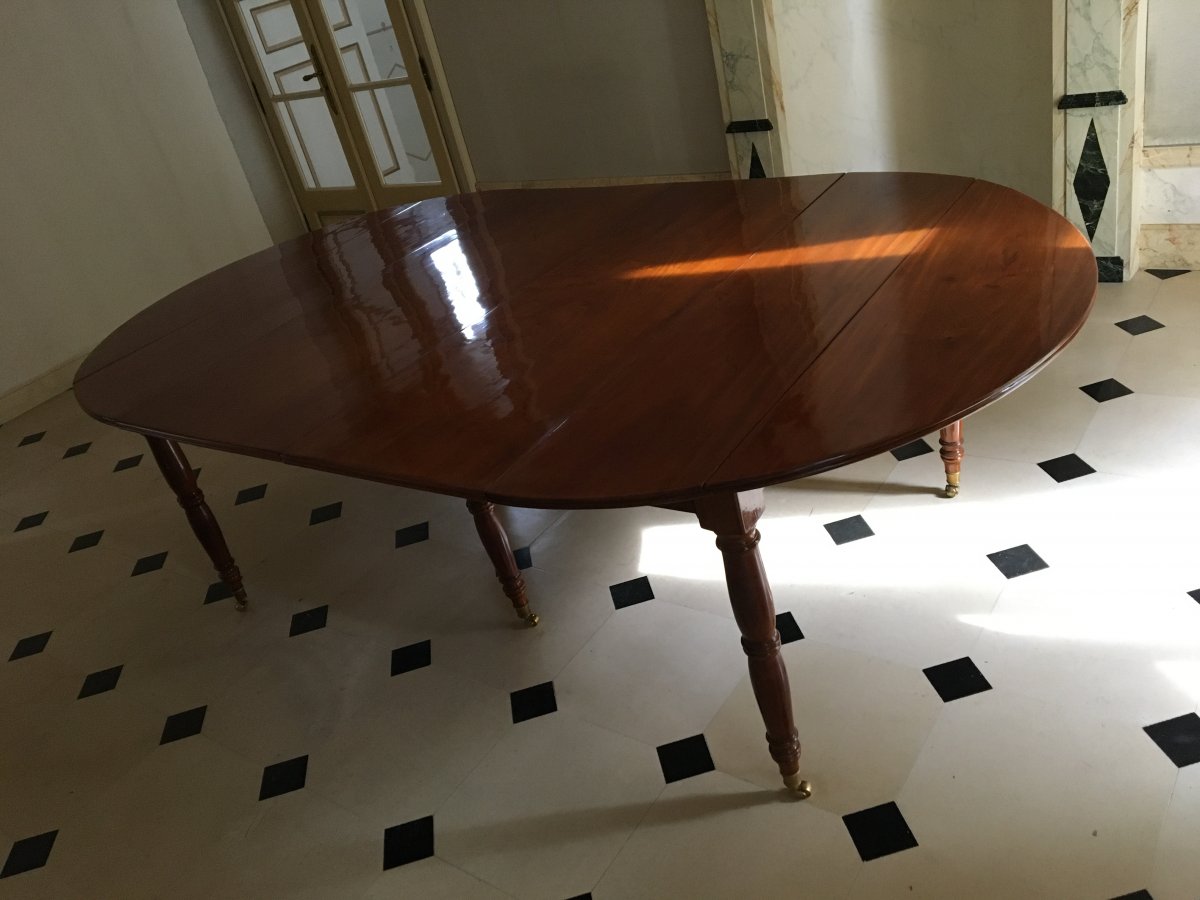 Mahogany Table, 6 Feet, XIXth-photo-2