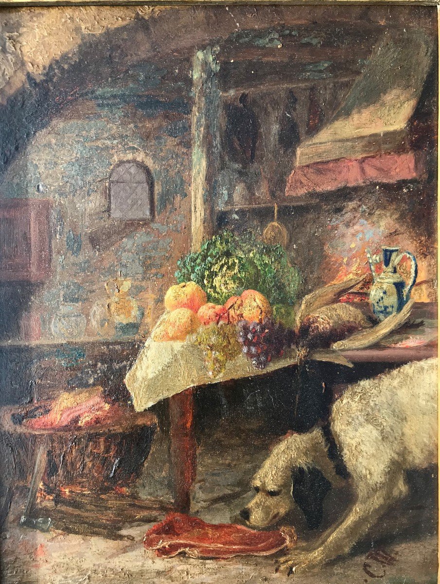 Le Repas Du Chien - Epoque XIXème-photo-3