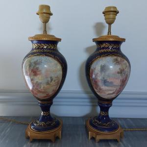 Pair Of Lamps - Paris Porcelain