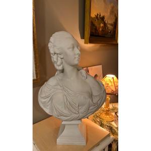 Biscuit Bust Of Madame Du Barry 19th Century