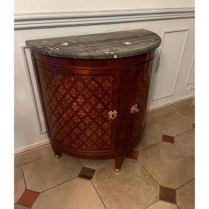 Louis XVI Period Half-moon Marquetry Chest Of Drawers 