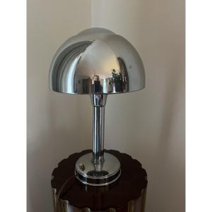 Chrome-plated Metal Desk Lamp By Jean Perzel 