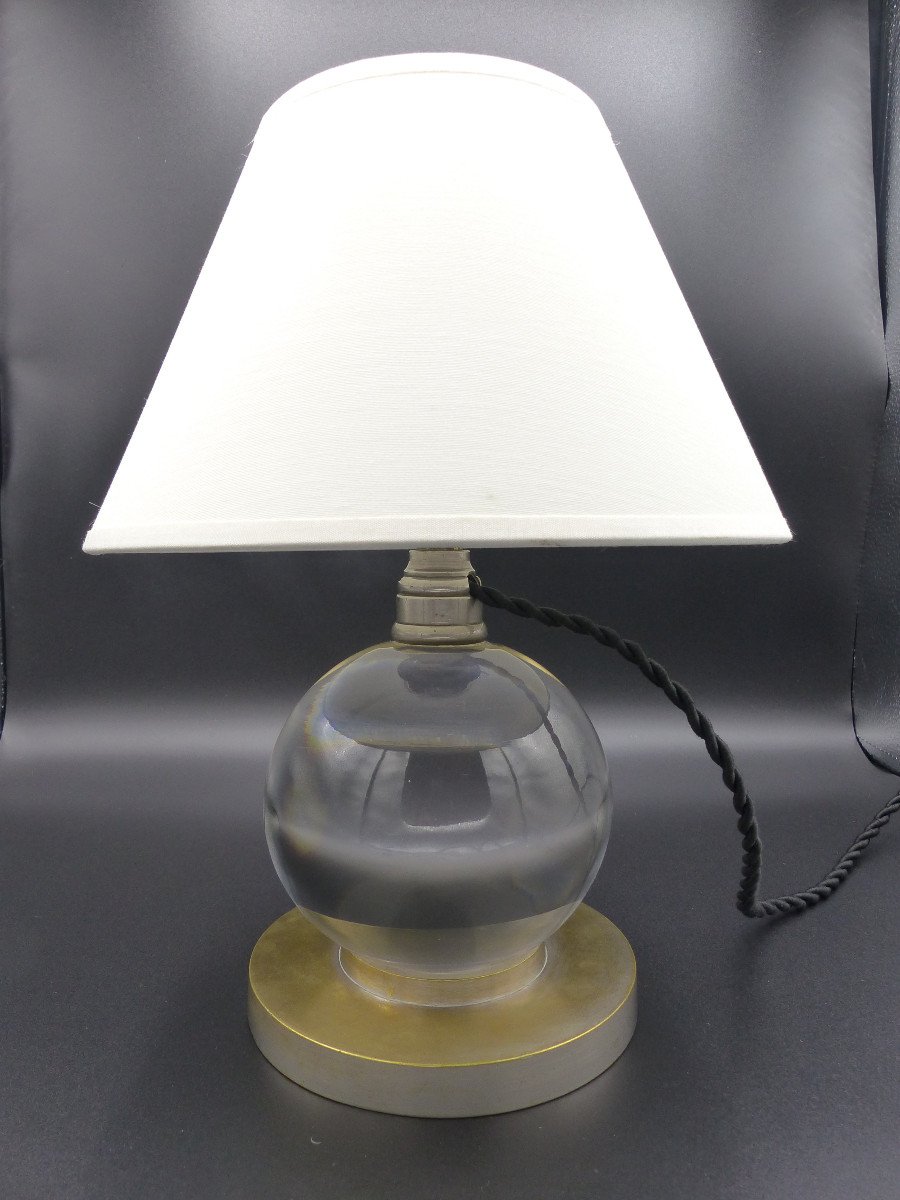 Jacques Adnet, Modernist Table Lamp, Circa 1930-photo-3