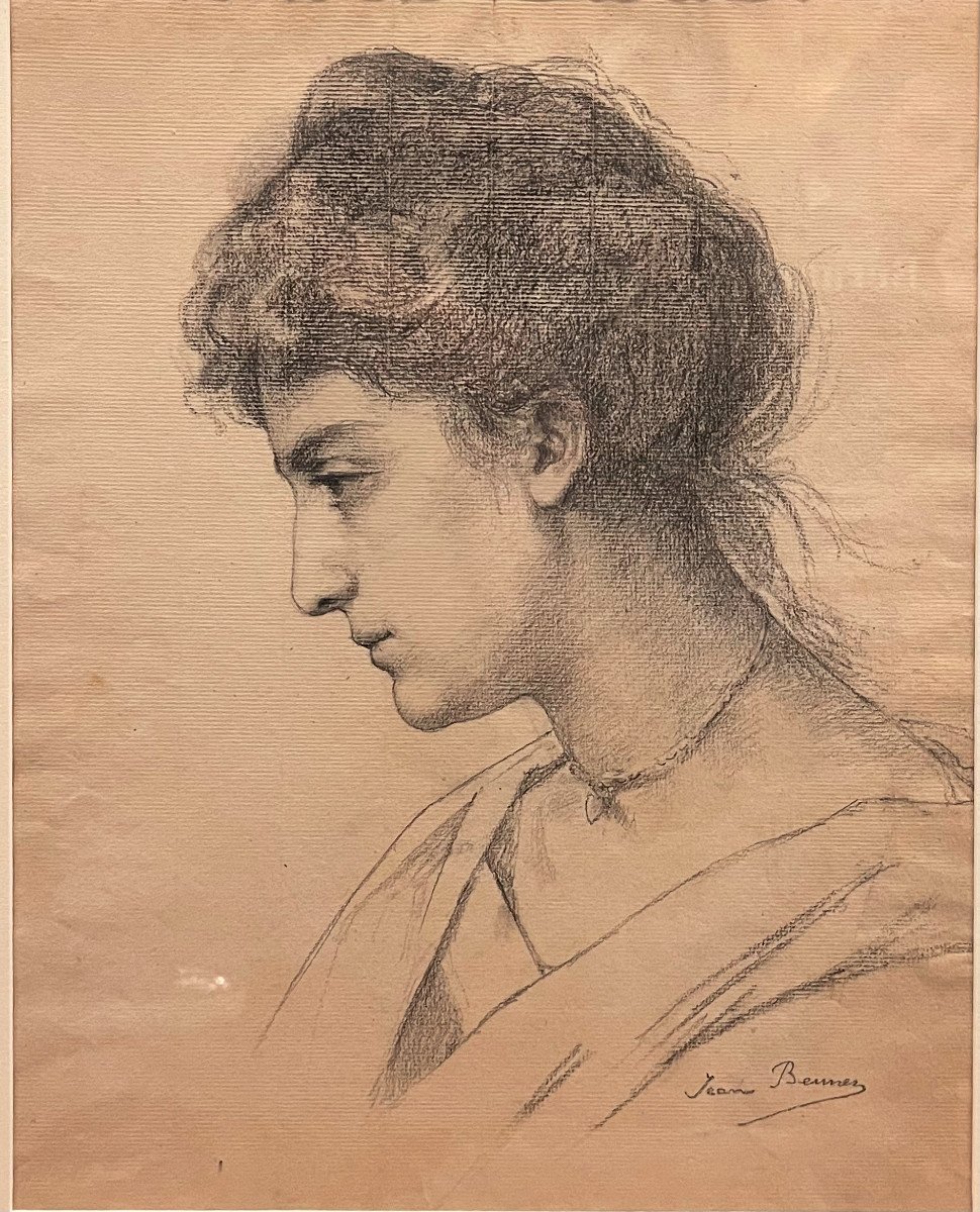 Benner Jean (1836 - 1906) Jeune Femme De Profil 