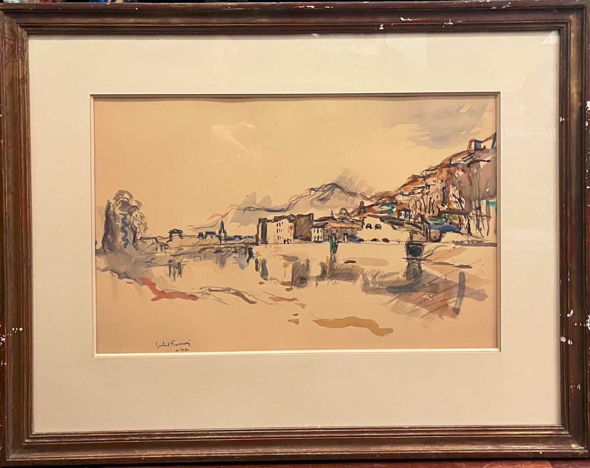 Fournier Gabriel (1893-1963) Vue De Grenoble